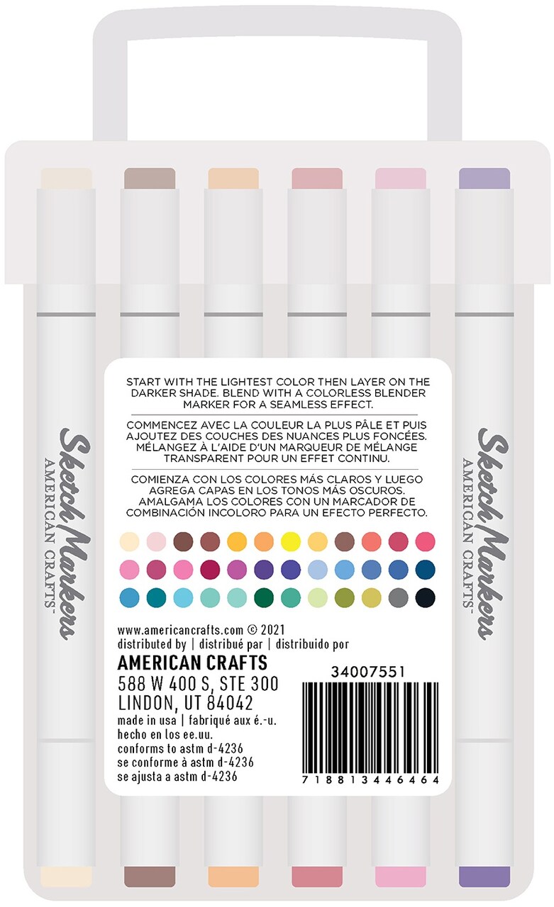 Ac Sketch Markers Dual-Tip Alcohol Markers 36/Pkg-Assorted Colors
